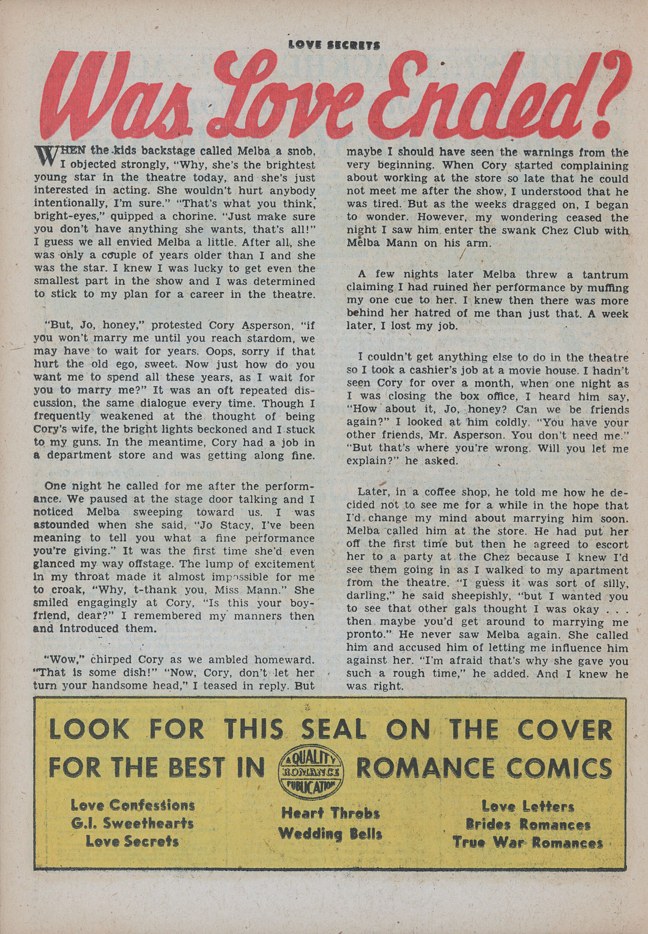 Read online Love Secrets (1953) comic -  Issue #56 - 26