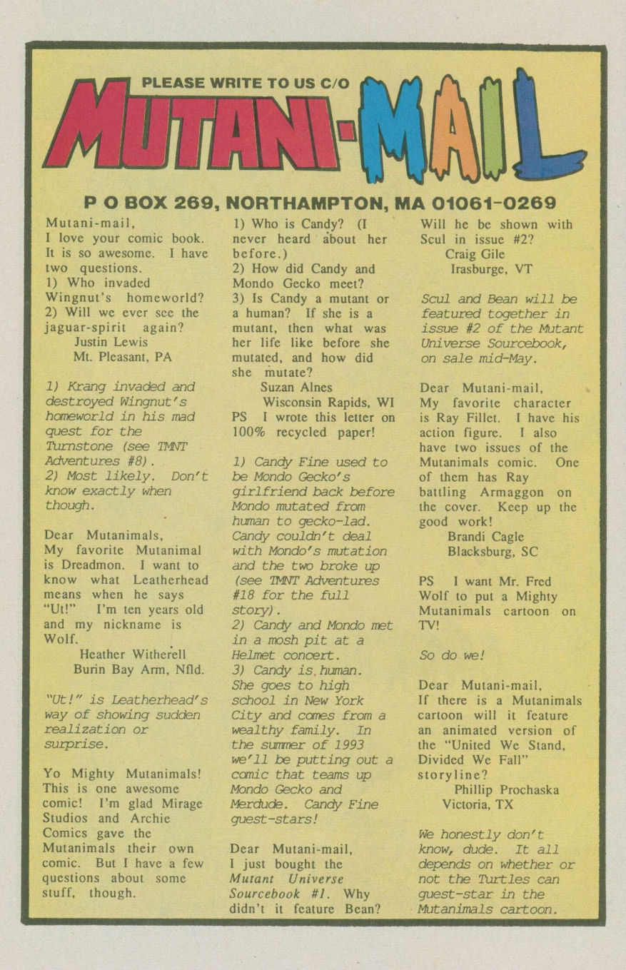 Read online Mighty Mutanimals (1992) comic -  Issue #9 - 26