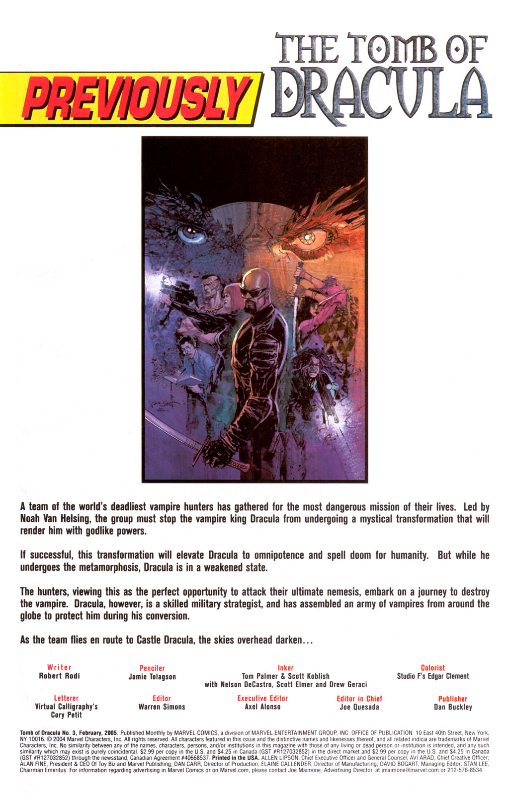 Read online Tomb of Dracula (2004) comic -  Issue #3 - 2