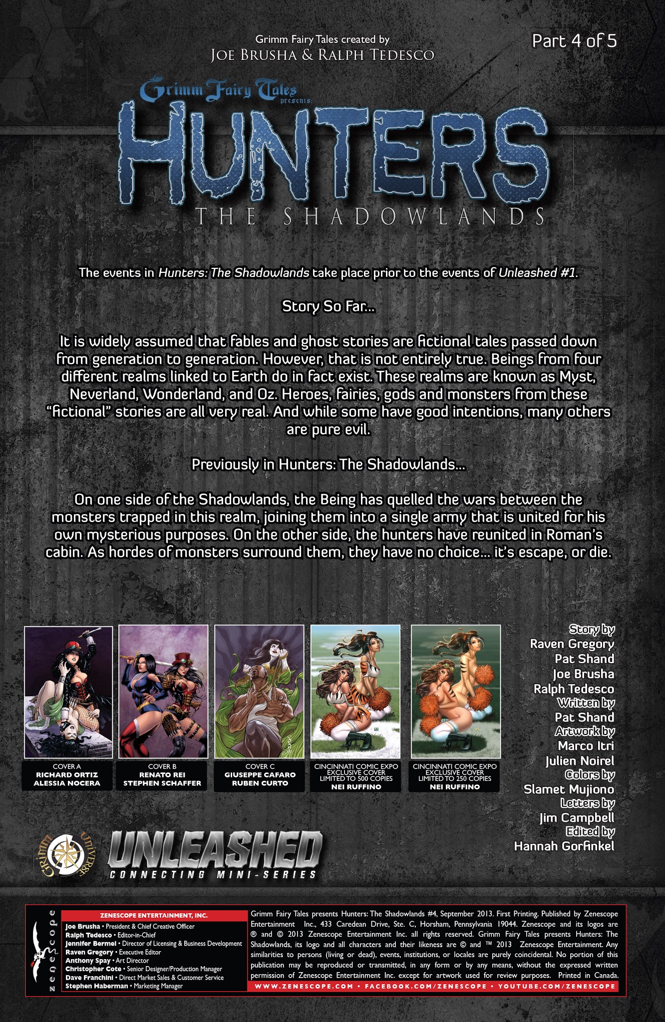 Read online Grimm Fairy Tales presents Hunters: The Shadowlands comic -  Issue # TPB - 76