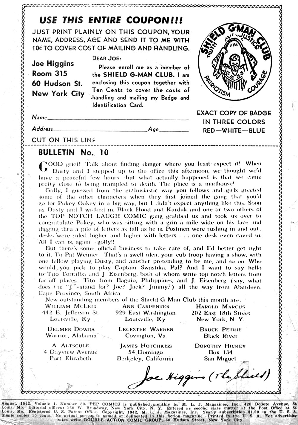 Read online Pep Comics comic -  Issue #30 - 2