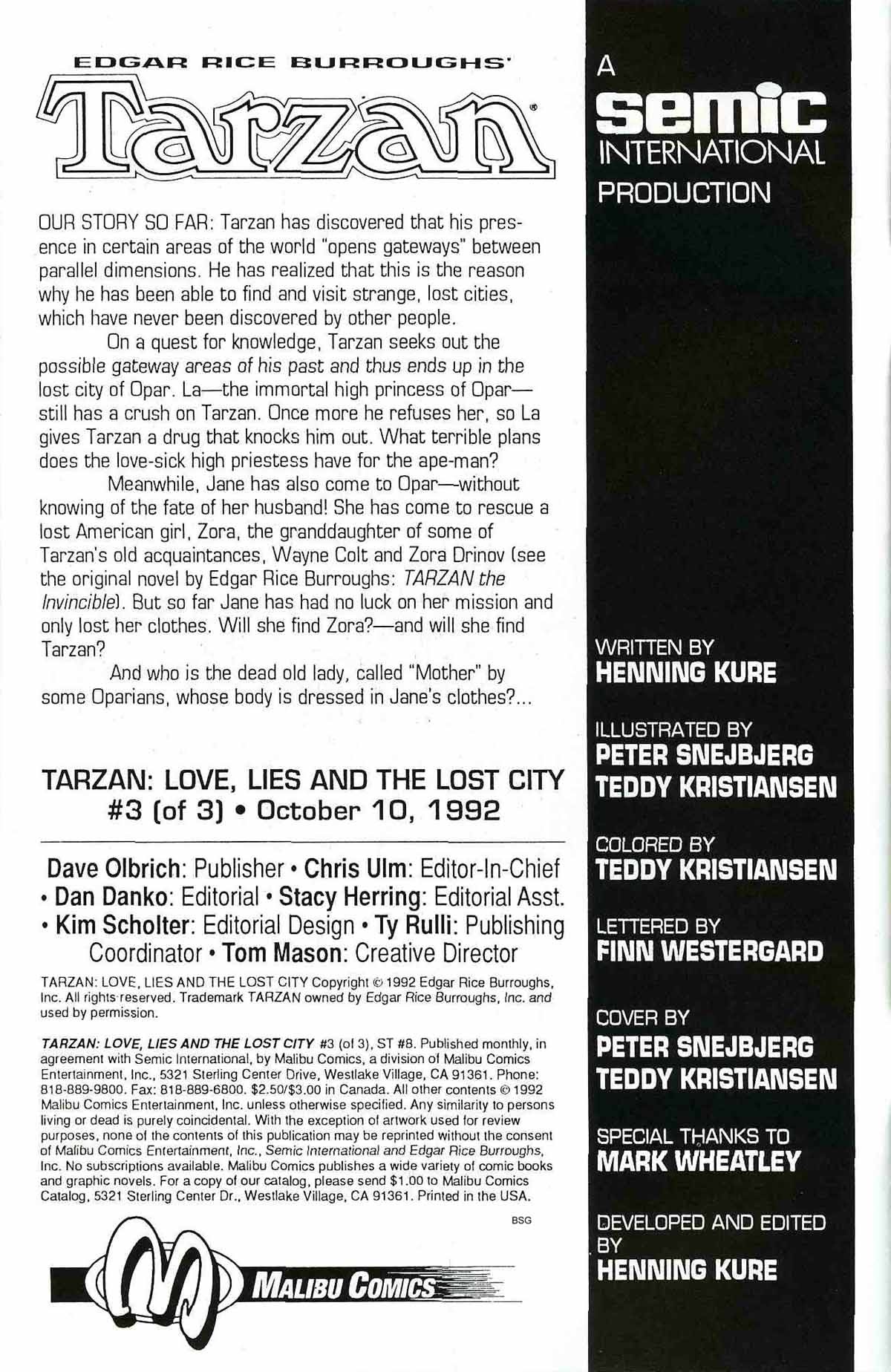 Read online Tarzan: Love, Lies and the Lost City comic -  Issue #3 - 2