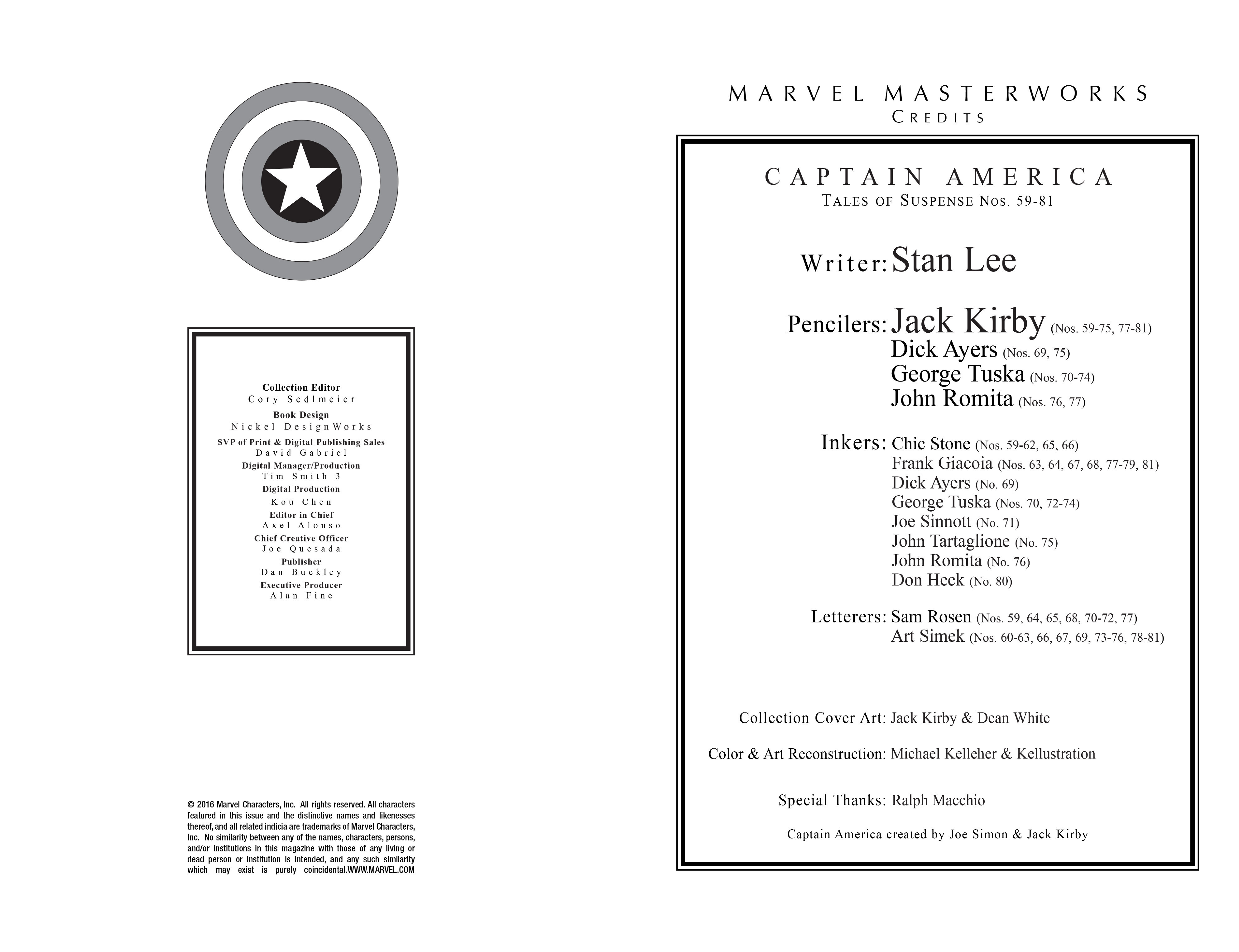 Read online Marvel Masterworks: Captain America comic -  Issue # TPB 1 (Part 1) - 3