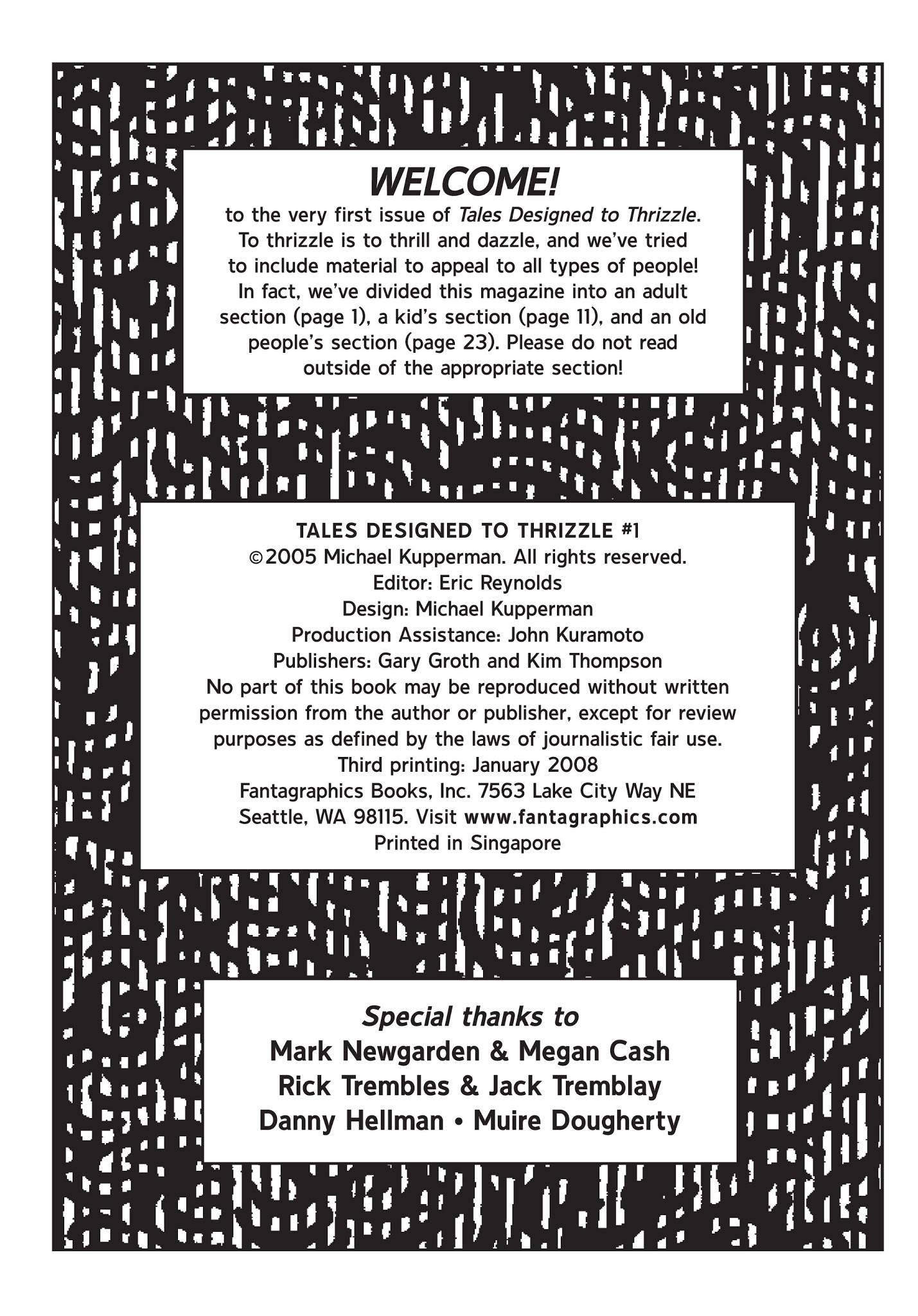 Read online Tales Designed To Thrizzle comic -  Issue #1 - 2