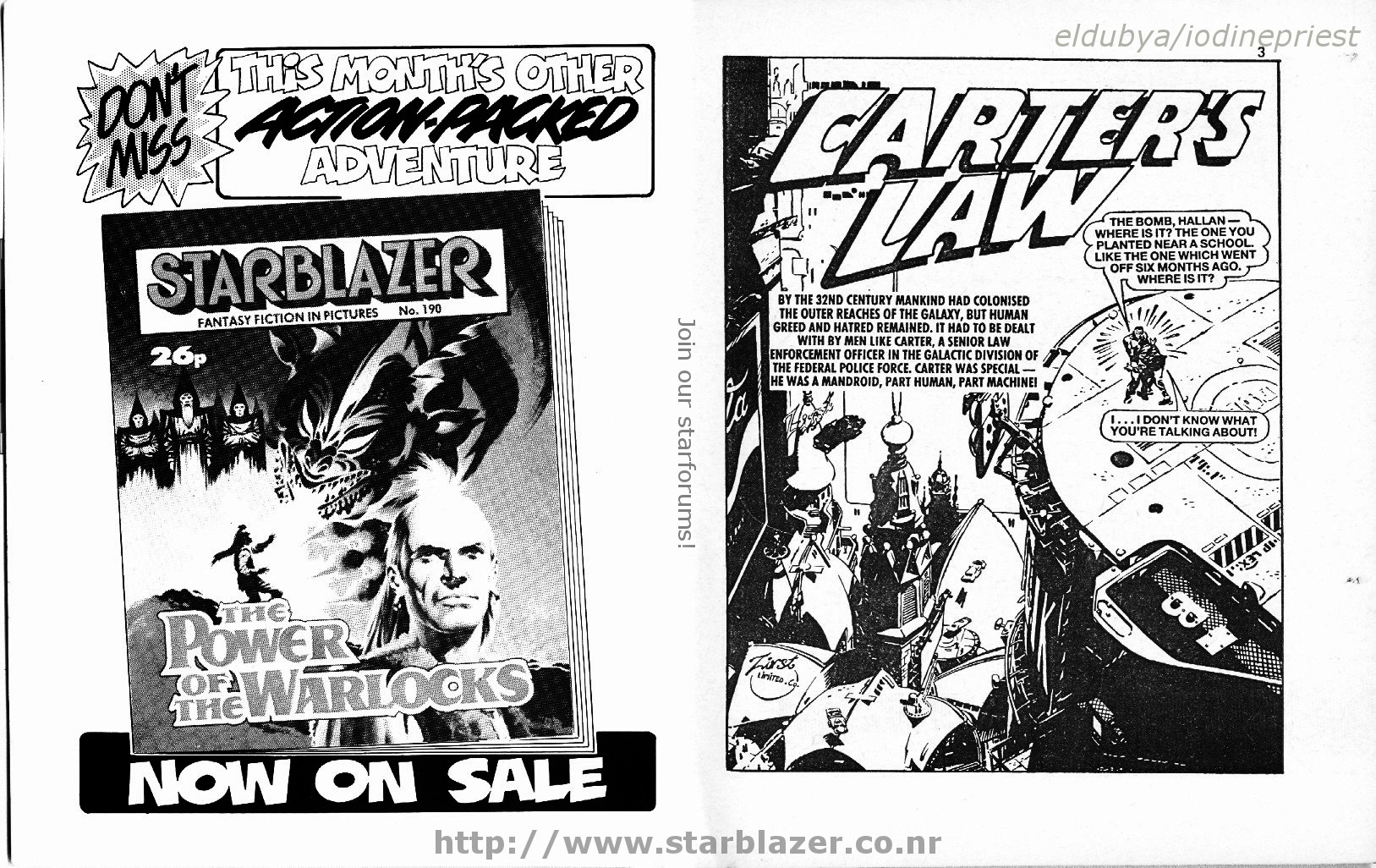 Read online Starblazer comic -  Issue #191 - 3