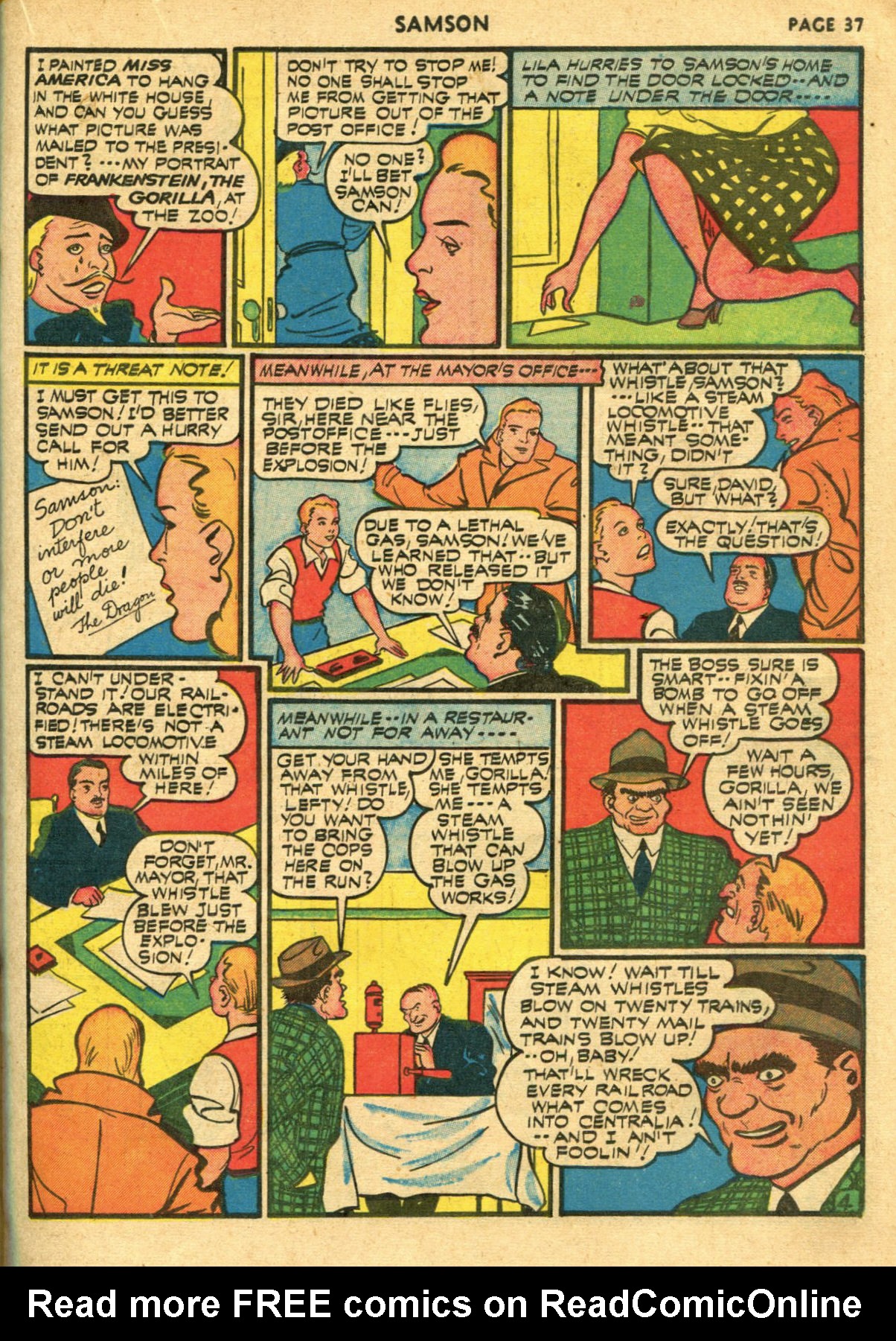 Read online Samson (1940) comic -  Issue #6 - 39