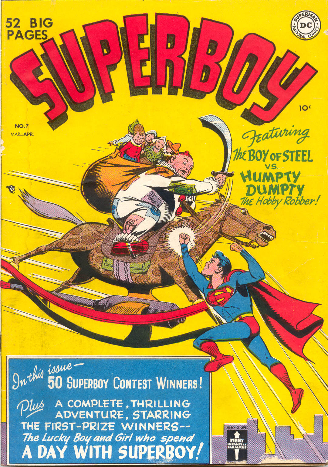 Read online Superboy (1949) comic -  Issue #7 - 1