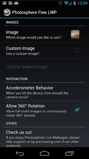 Photosphere Live Wallpaper