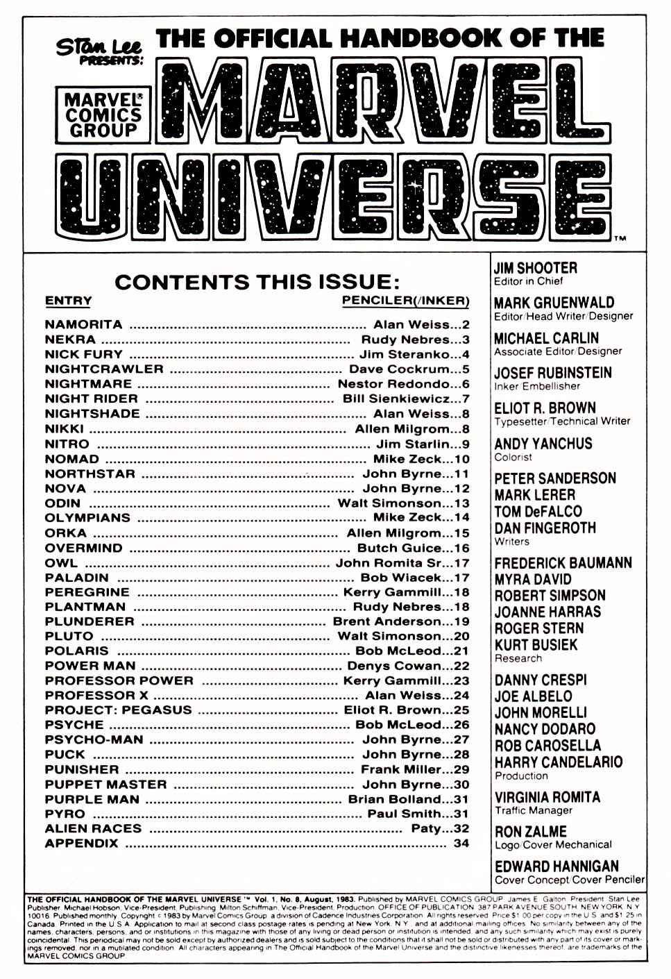 Read online The Official Handbook of the Marvel Universe comic -  Issue #8 - 2