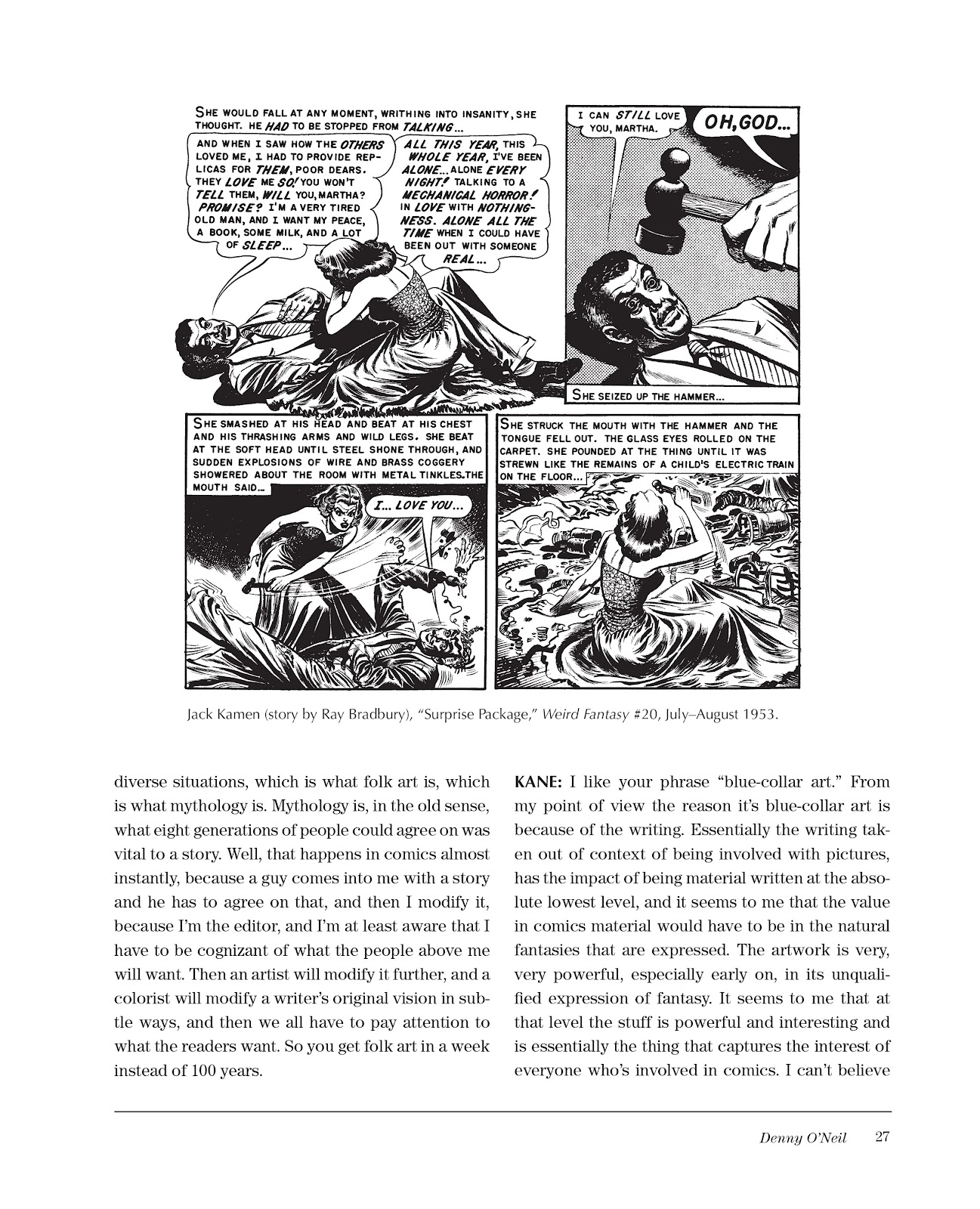Sparring With Gil Kane: Colloquies On Comic Art and Aesthetics issue TPB (Part 1) - Page 27