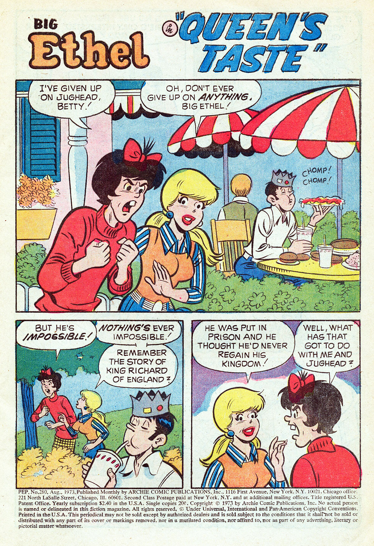 Read online Pep Comics comic -  Issue #280 - 2