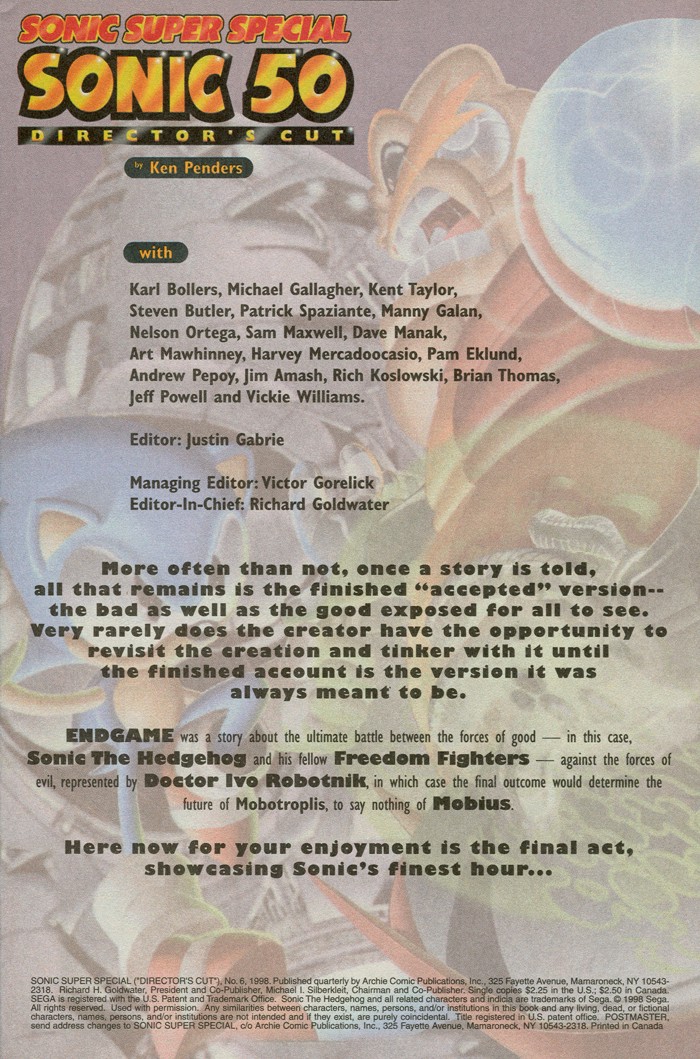 Read online Sonic Super Special comic -  Issue #6 - The big 50 - 2