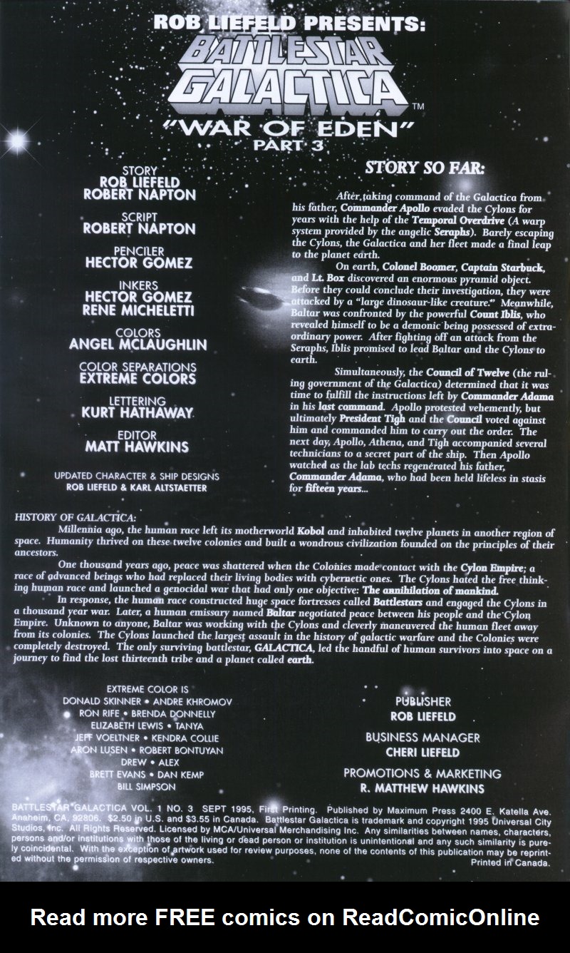 Read online Battlestar Galactica (1995) comic -  Issue #3 - 2