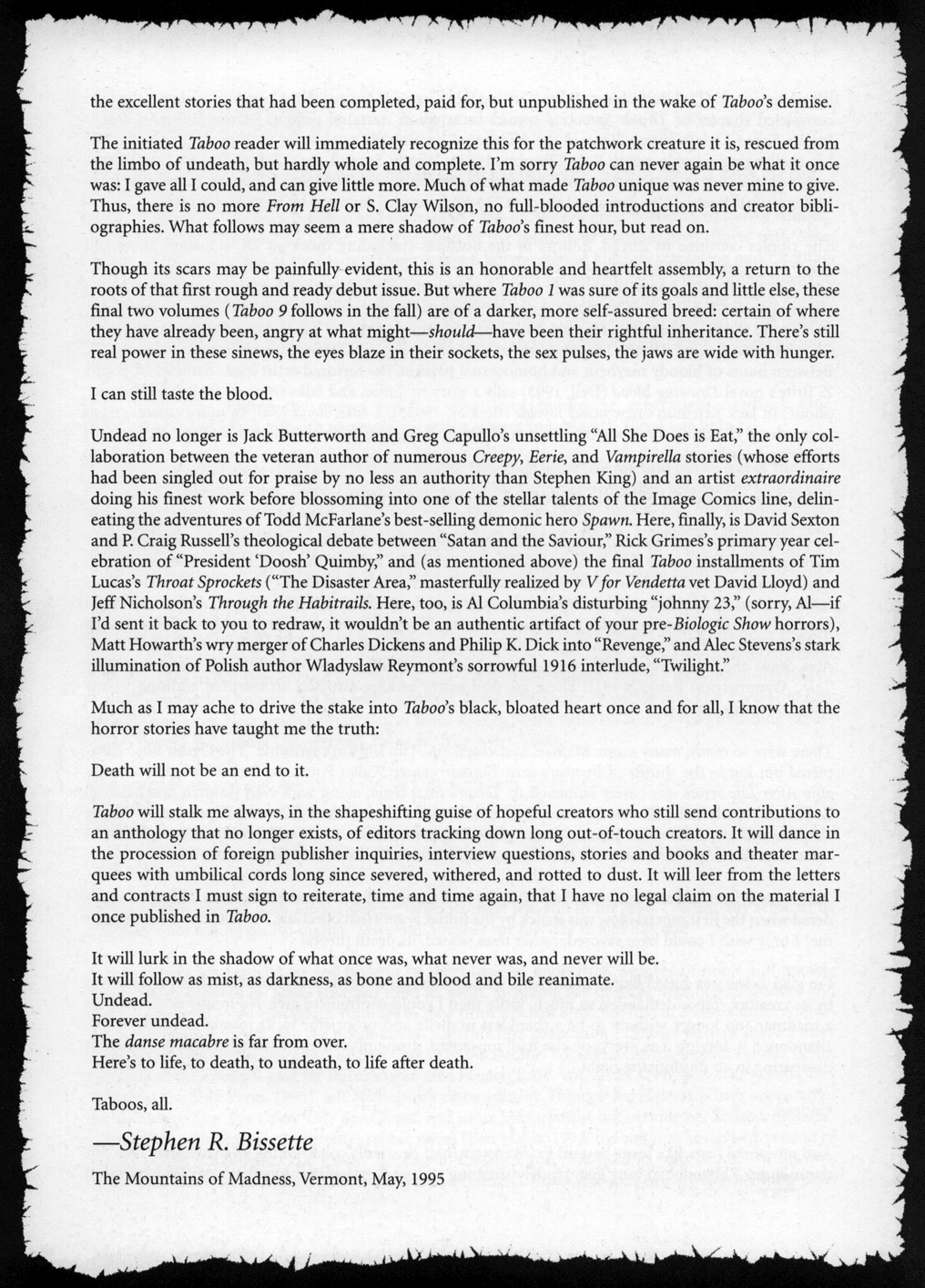 Read online Taboo comic -  Issue #8 - 6