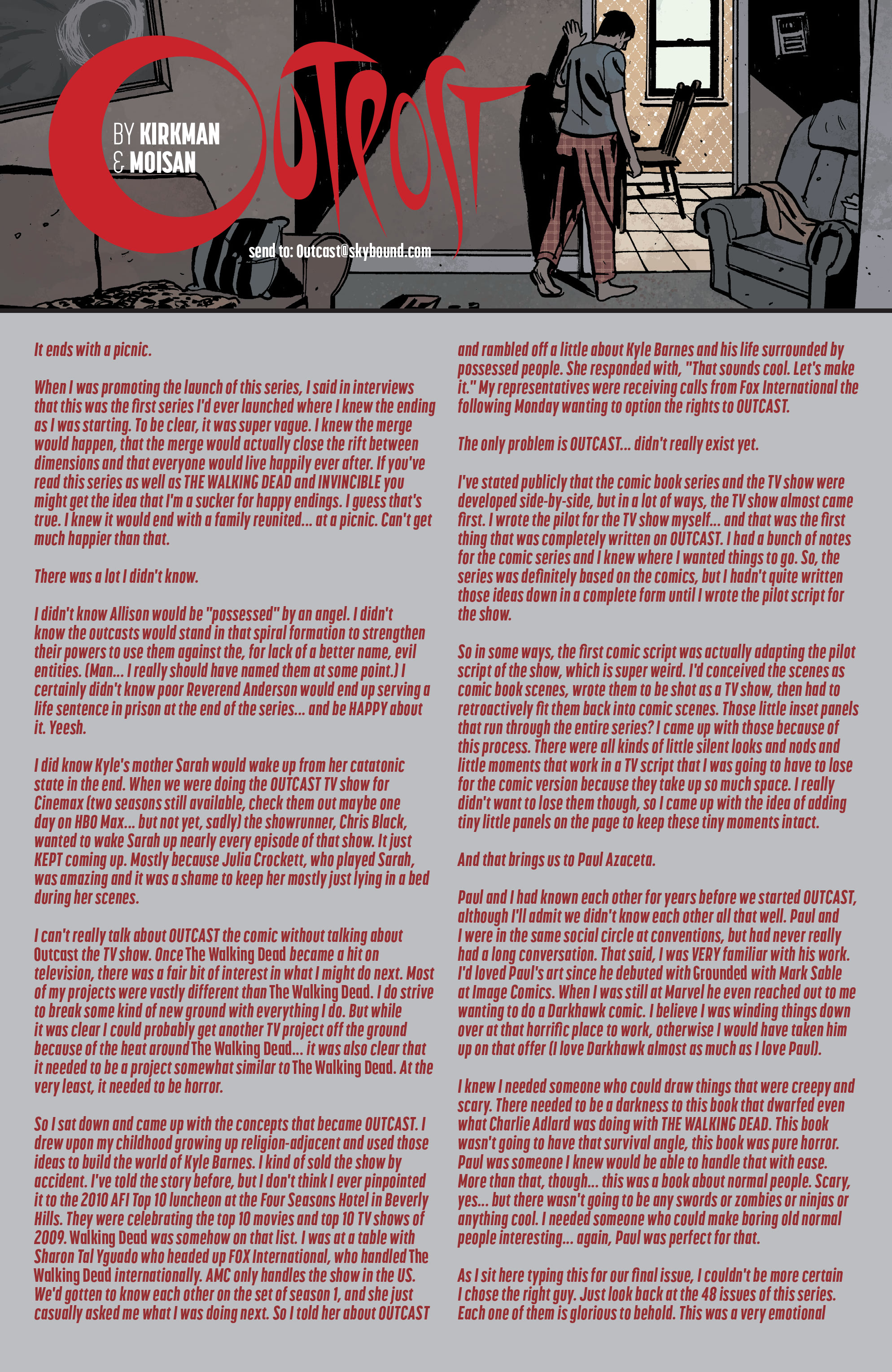 Read online Outcast by Kirkman & Azaceta comic -  Issue #48 - 43