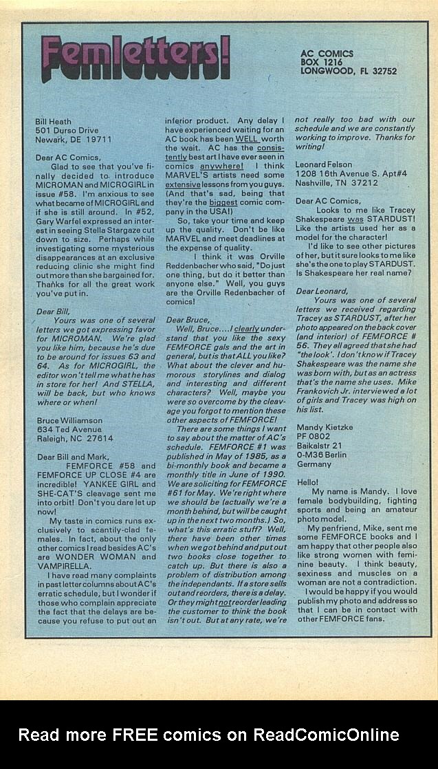 Read online Femforce comic -  Issue #60 - 30