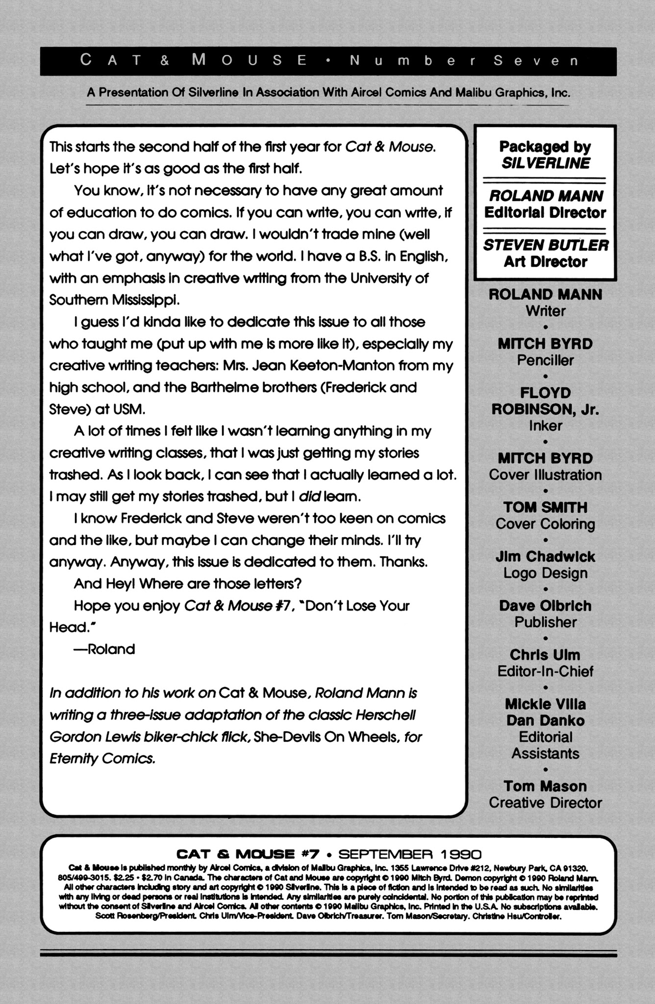 Read online Cat & Mouse comic -  Issue #7 - 2