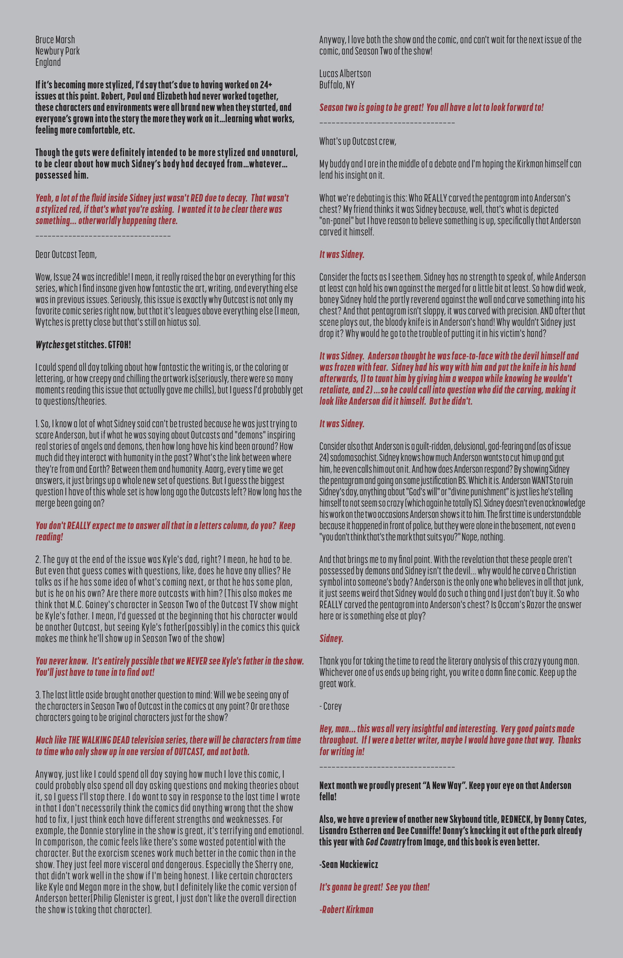 Read online Outcast by Kirkman & Azaceta comic -  Issue #26 - 23