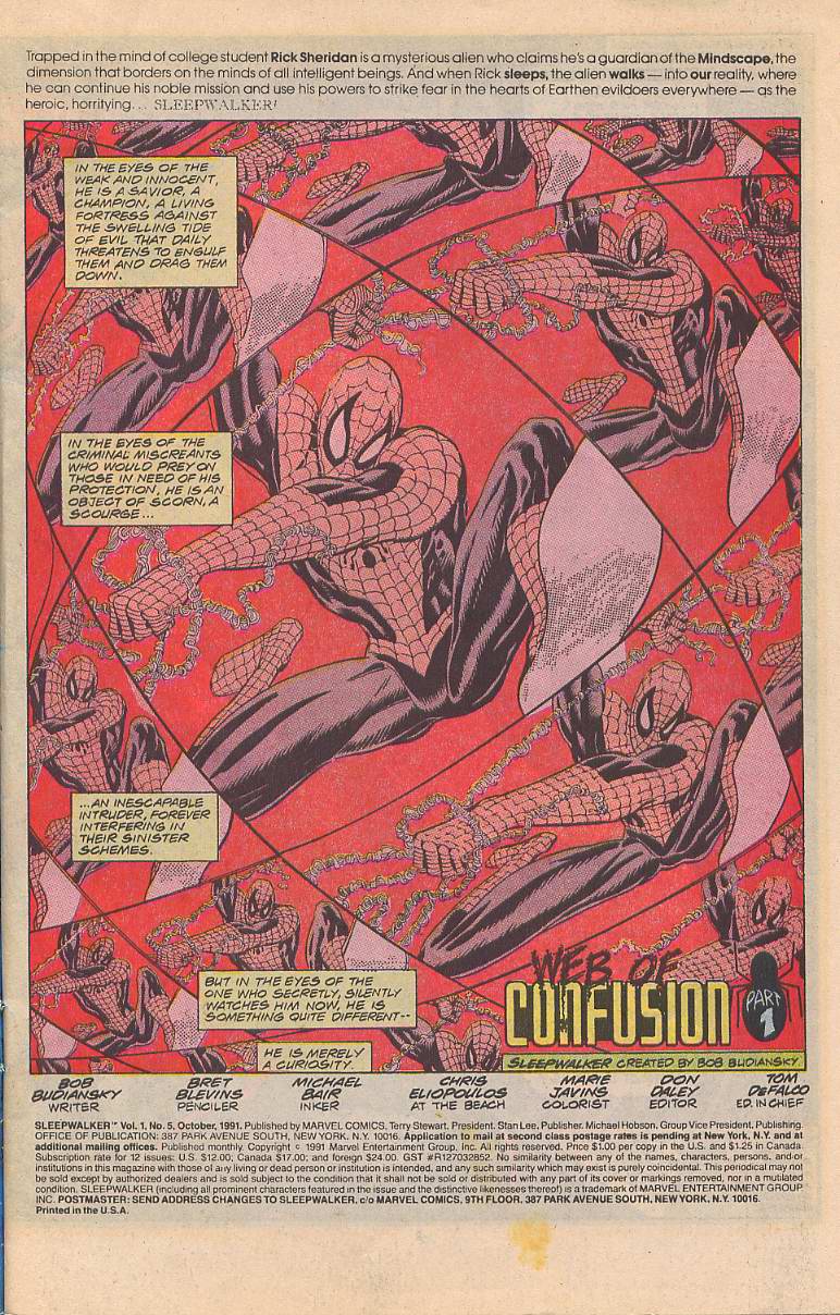 Read online Sleepwalker comic -  Issue #5 - 2