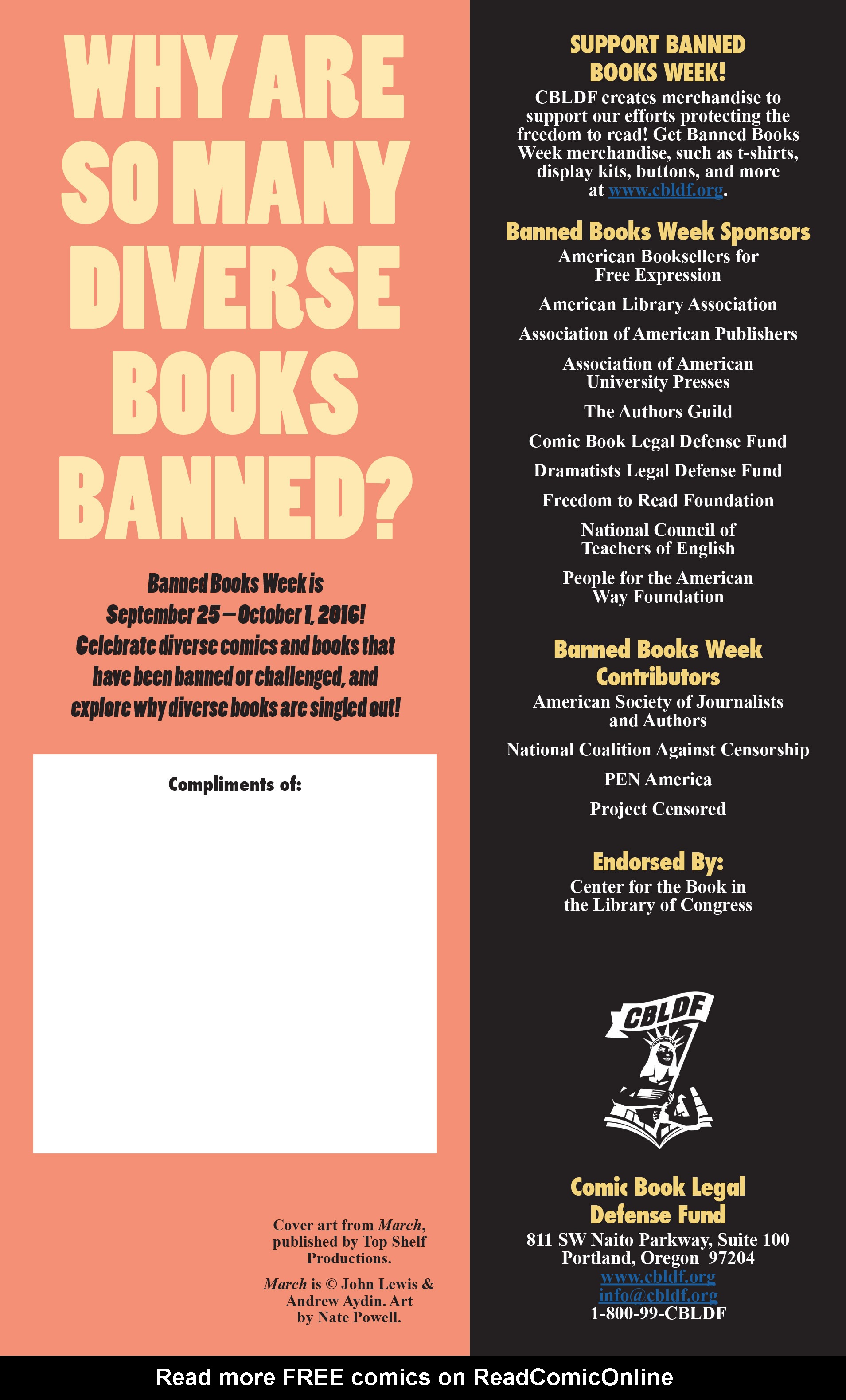 Read online CBLDF Banned Books Week Handbook 2016 comic -  Issue # Full - 15