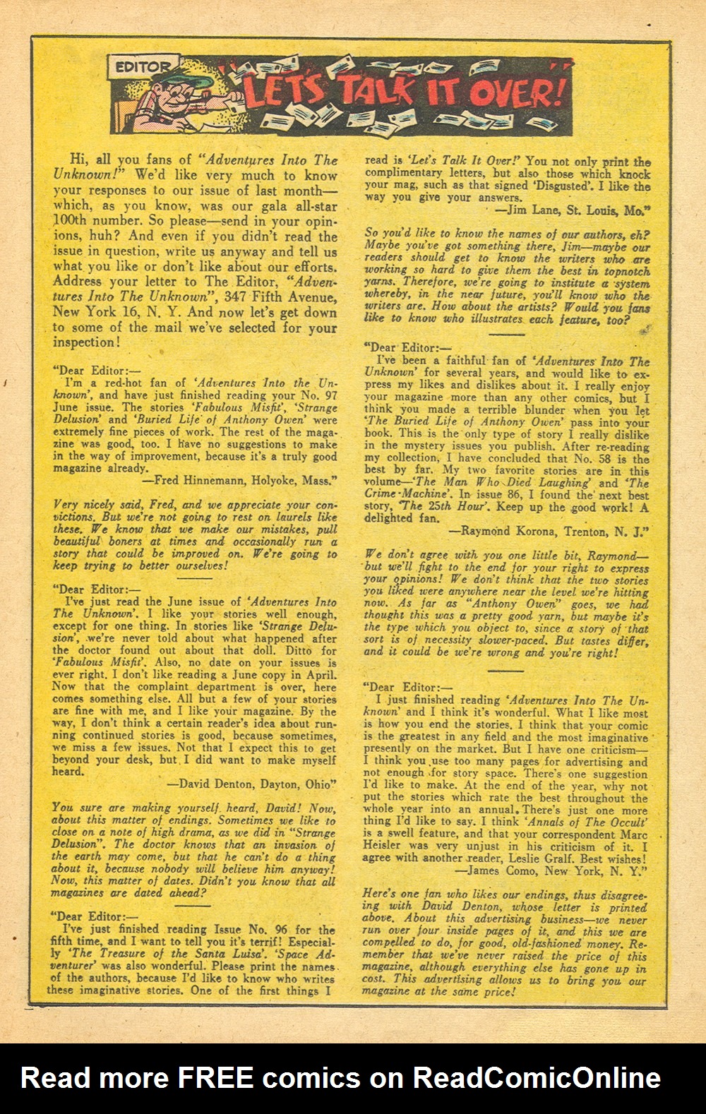 Read online Adventures Into The Unknown comic -  Issue #101 - 13