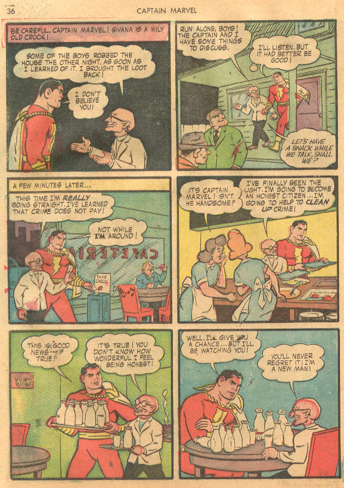 Read online Captain Marvel Adventures comic -  Issue #28 - 36