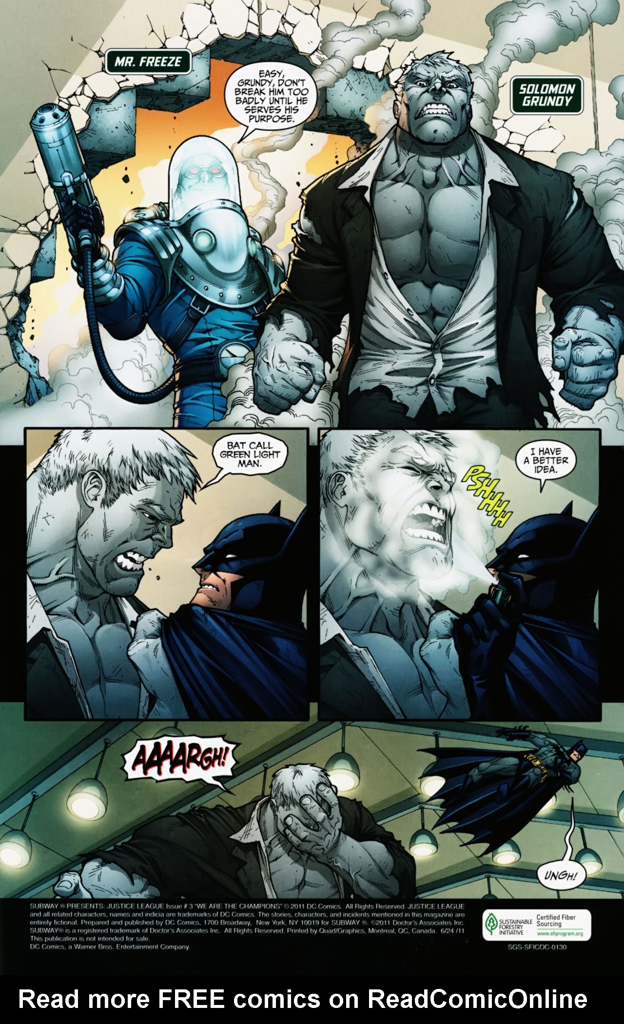 Read online Subway Presents: Justice League comic -  Issue #3 - 3
