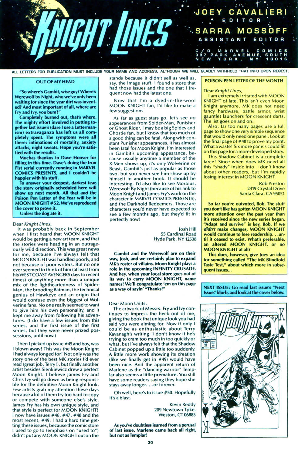 Read online Marc Spector: Moon Knight comic -  Issue #51 - 27