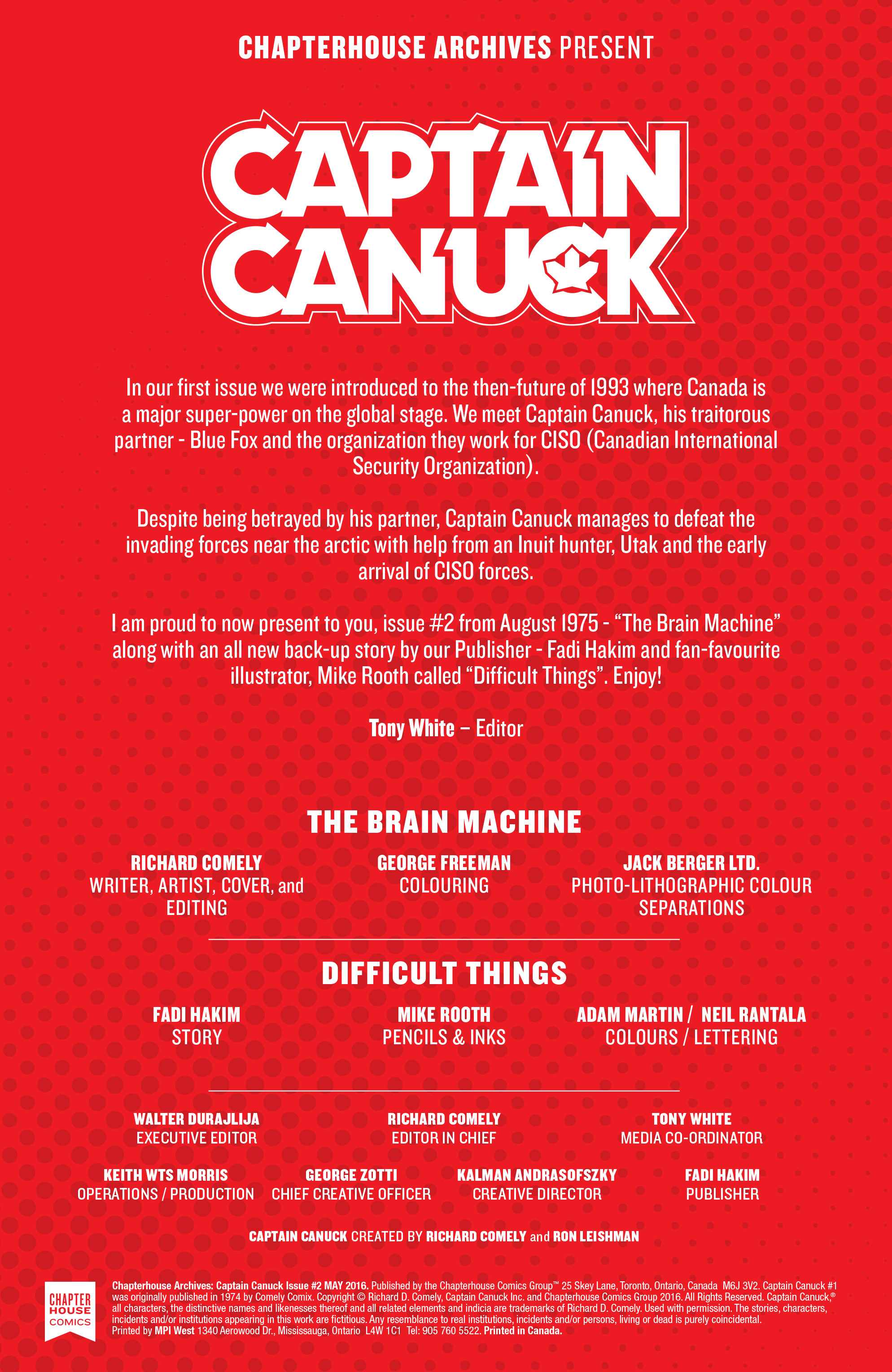 Read online Chapterhouse Archives: Captain Canuck comic -  Issue #2 - 2