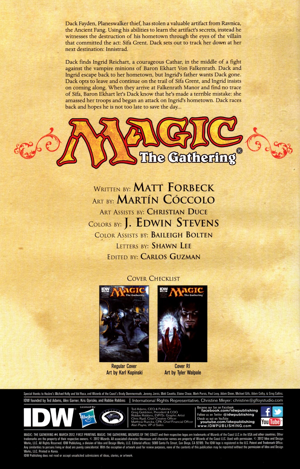 Magic: The Gathering (2011) issue 4 - Page 2
