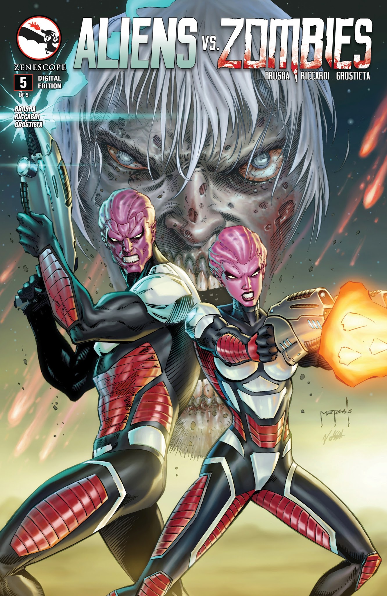 Read online Aliens vs. Zombies comic -  Issue #5 - 1