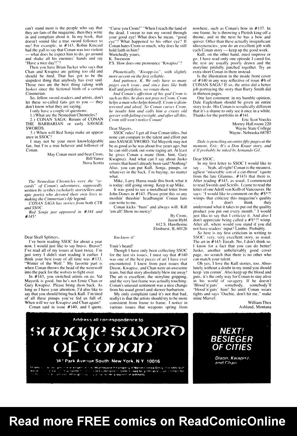 Read online The Savage Sword Of Conan comic -  Issue #147 - 4