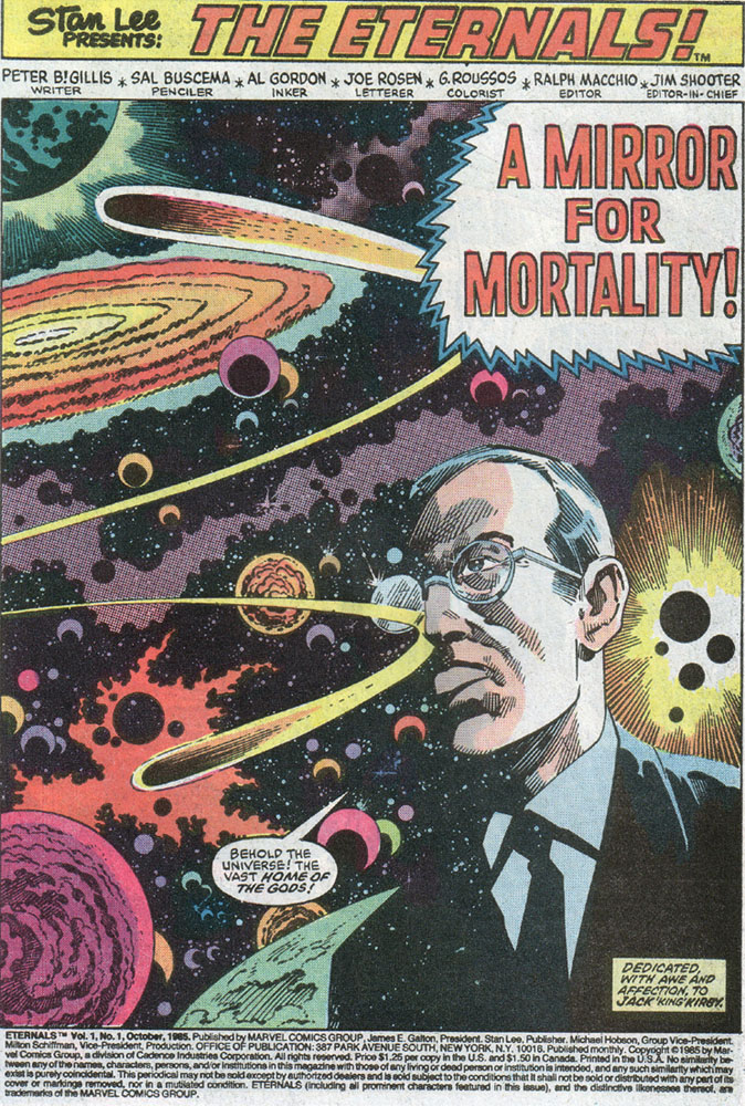 Read online Eternals (1985) comic -  Issue #1 - 2