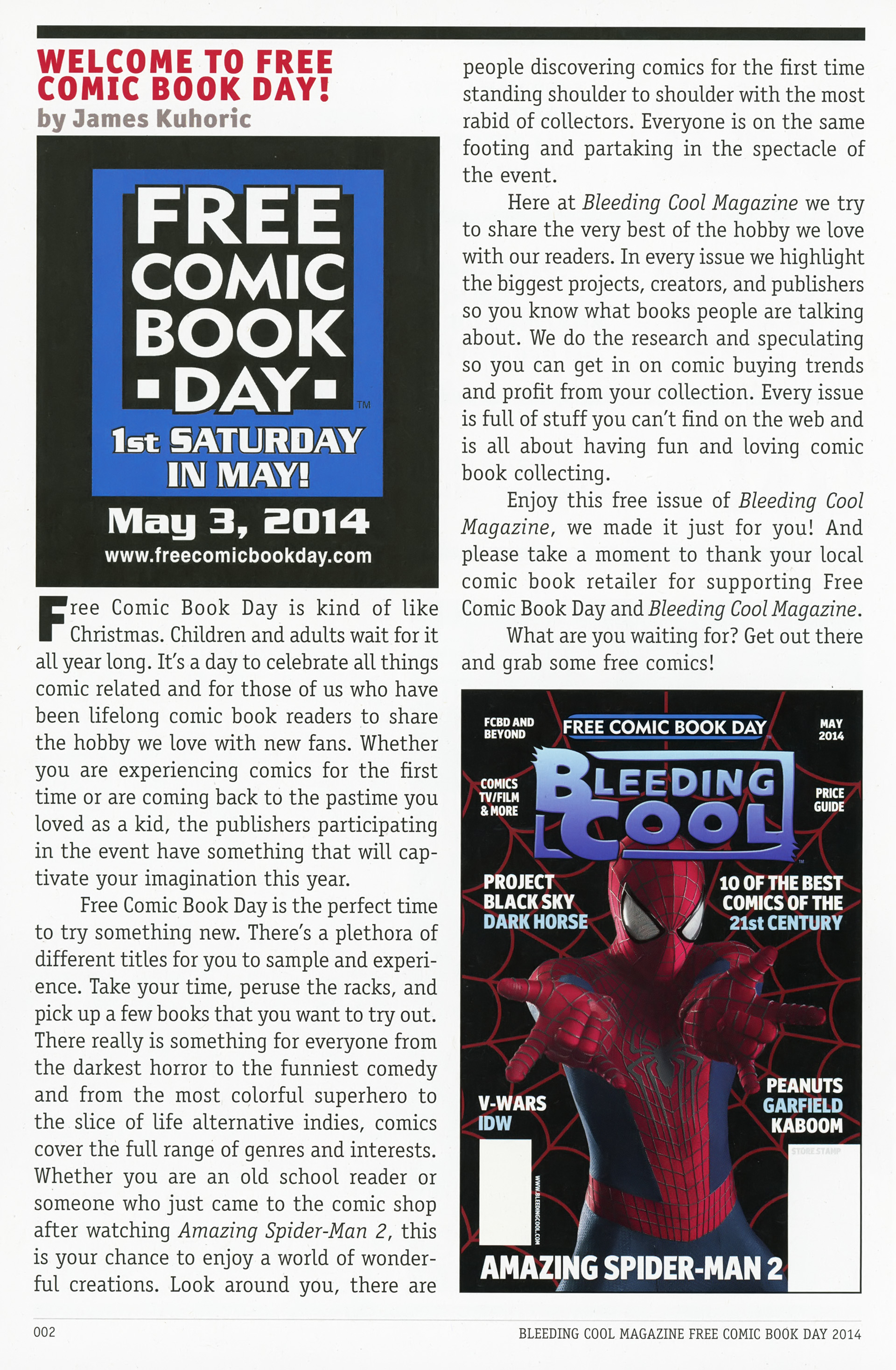 Read online Free Comic Book Day 2014 comic -  Issue # Bleeding Cool Magazine FCBD - 4