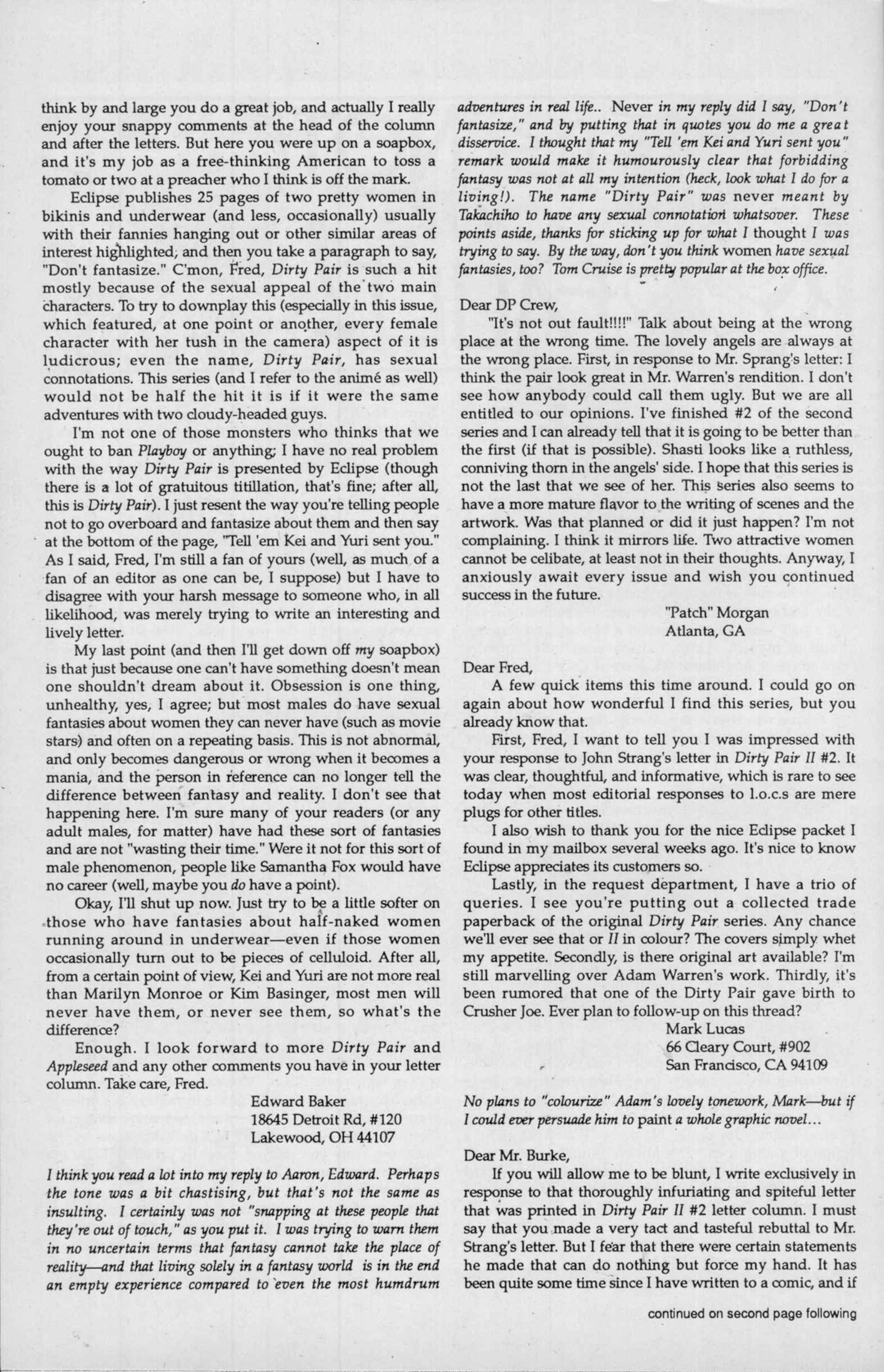 Read online Dirty Pair II comic -  Issue #4 - 32