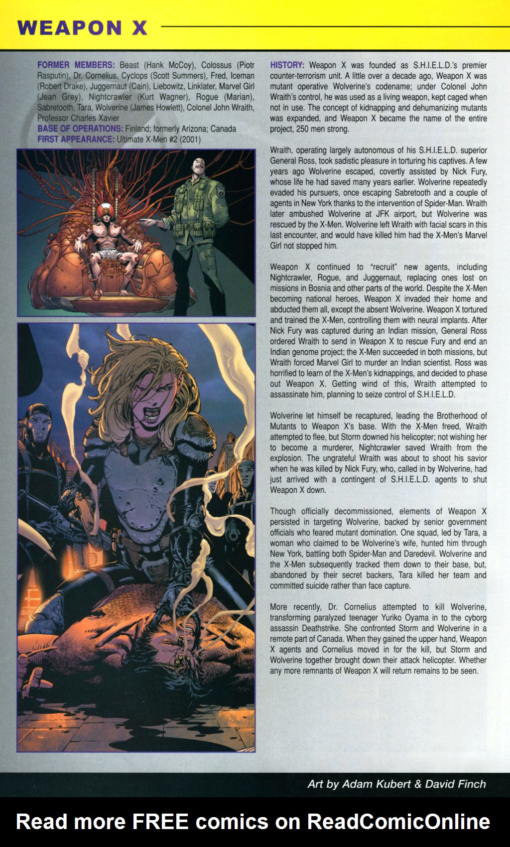 Read online Official Handbook of the Ultimate Marvel Universe: The Ultimates & X-Men 2005 comic -  Issue # Full - 46