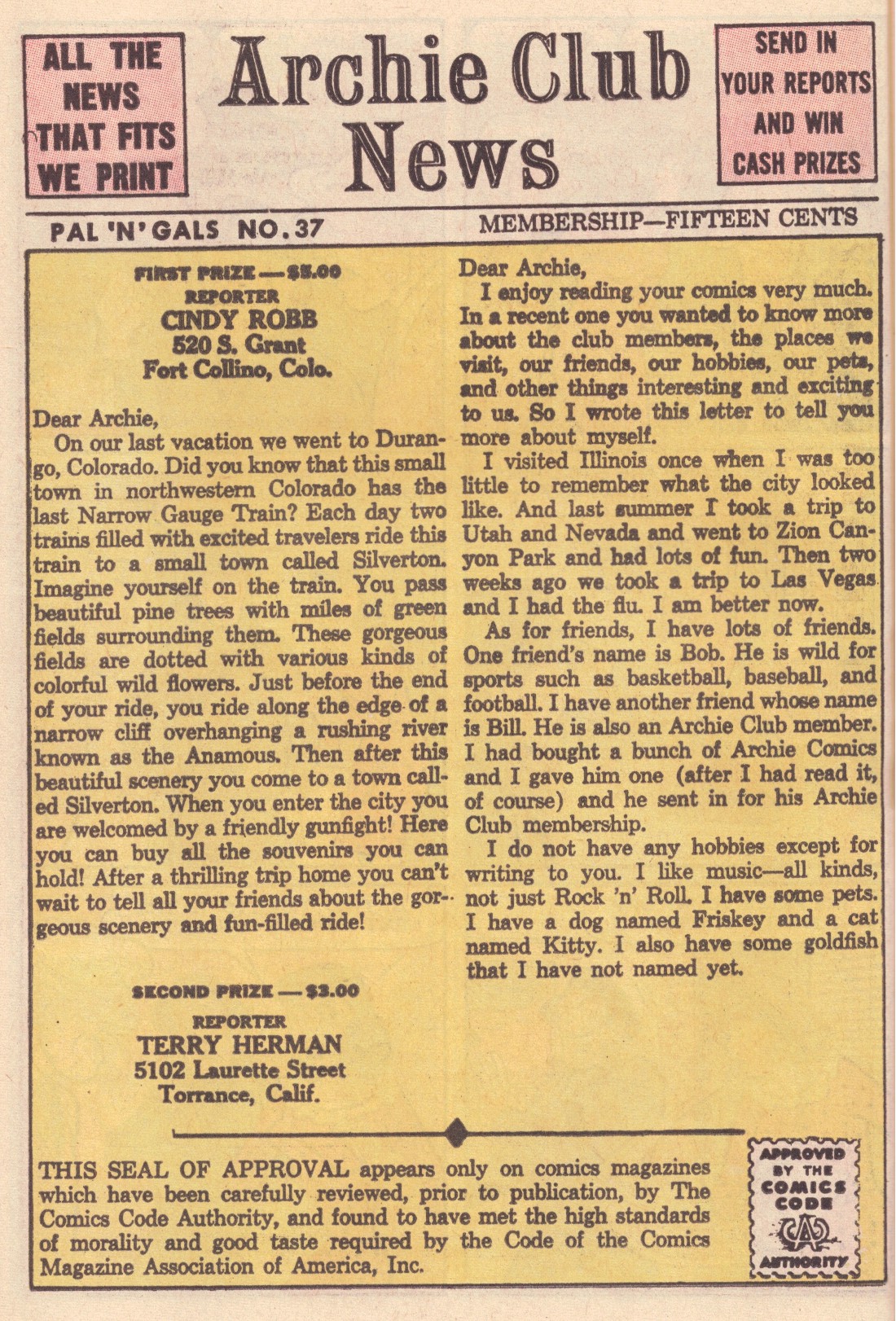 Read online Archie's Pals 'N' Gals (1952) comic -  Issue #37 - 36