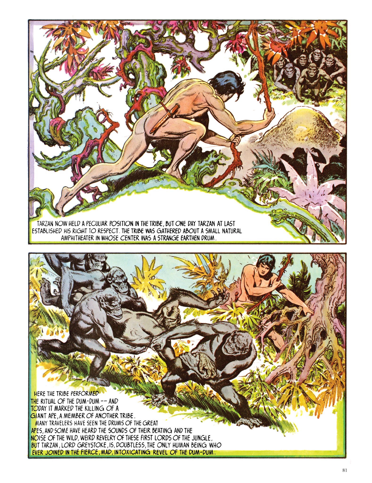 Read online Edgar Rice Burroughs' Tarzan: Burne Hogarth's Lord of the Jungle comic -  Issue # TPB - 81