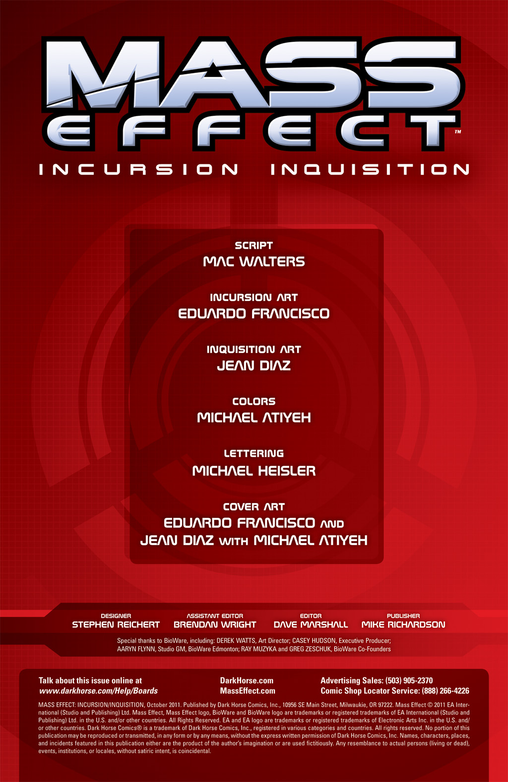 Read online Mass Effect Incursion / Inquisition comic -  Issue # Full - 2