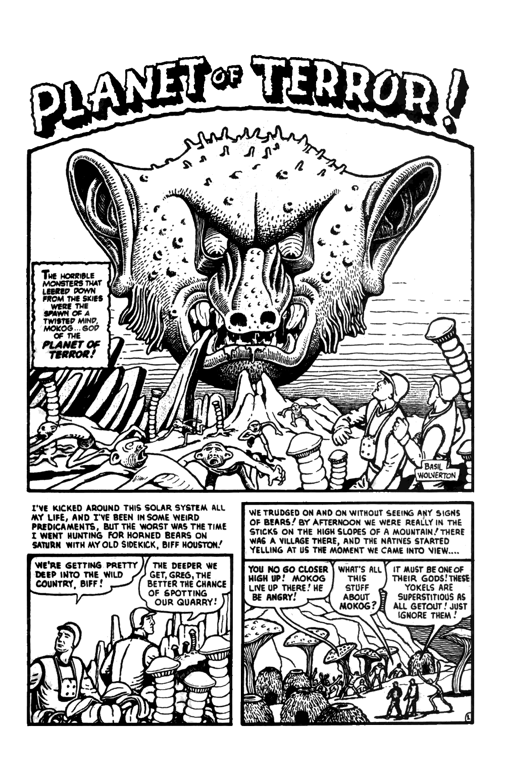 Read online Basil Wolverton's Planet of Terror comic -  Issue # Full - 3