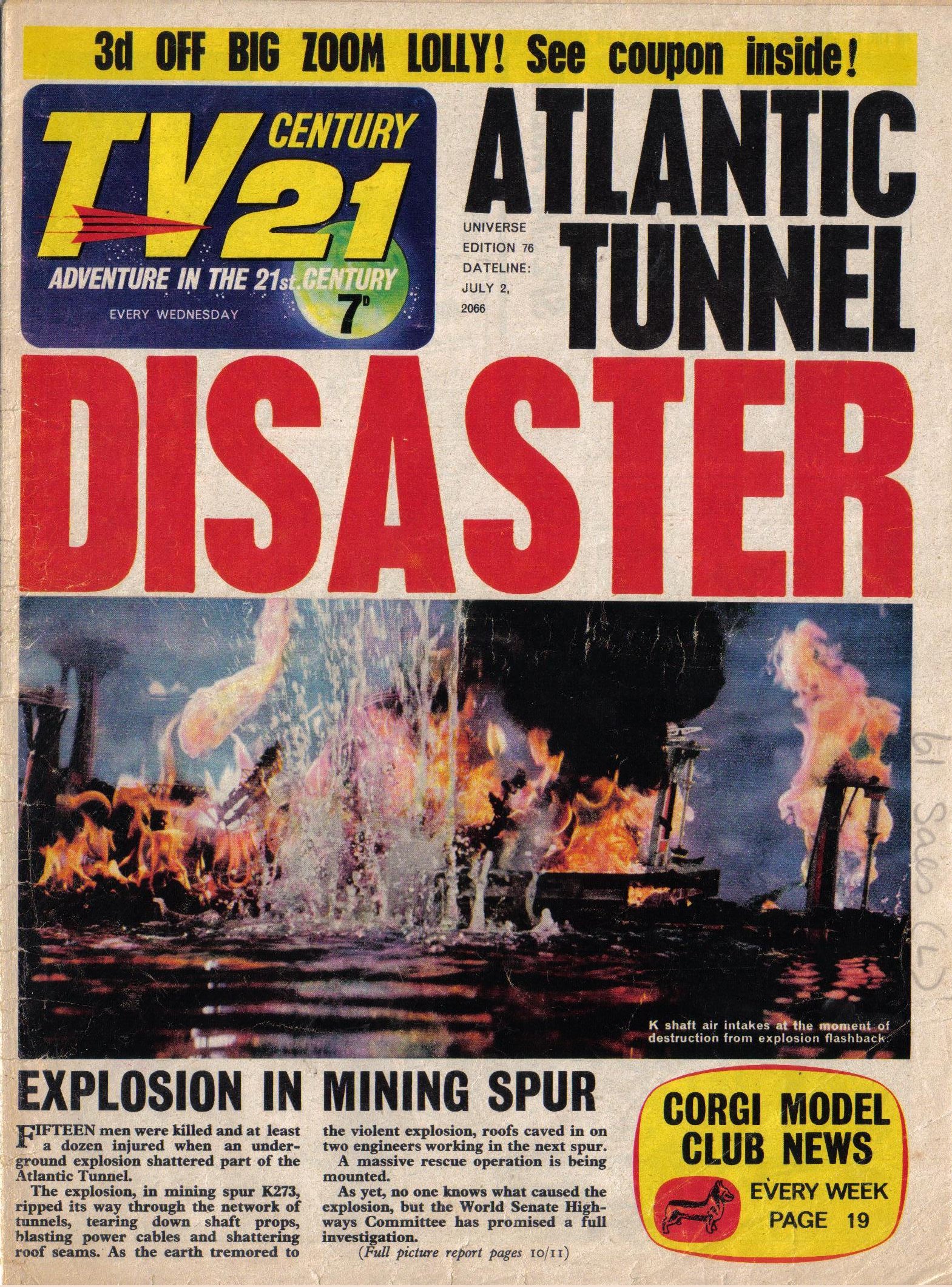 Read online TV Century 21 (TV 21) comic -  Issue #76 - 1