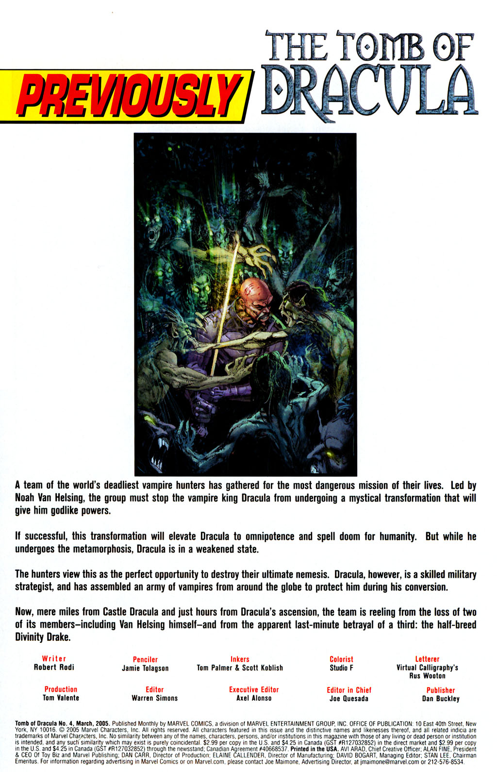 Read online Tomb of Dracula (2004) comic -  Issue #4 - 2