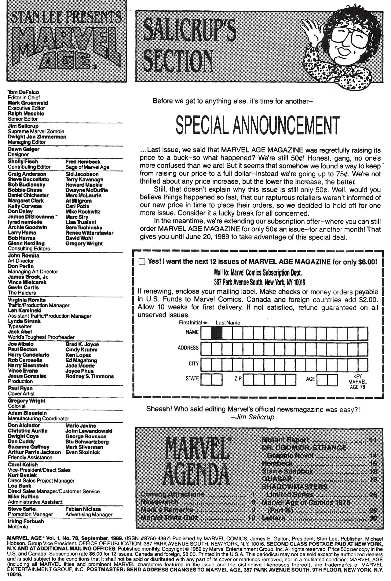 Read online Marvel Age comic -  Issue #78 - 2