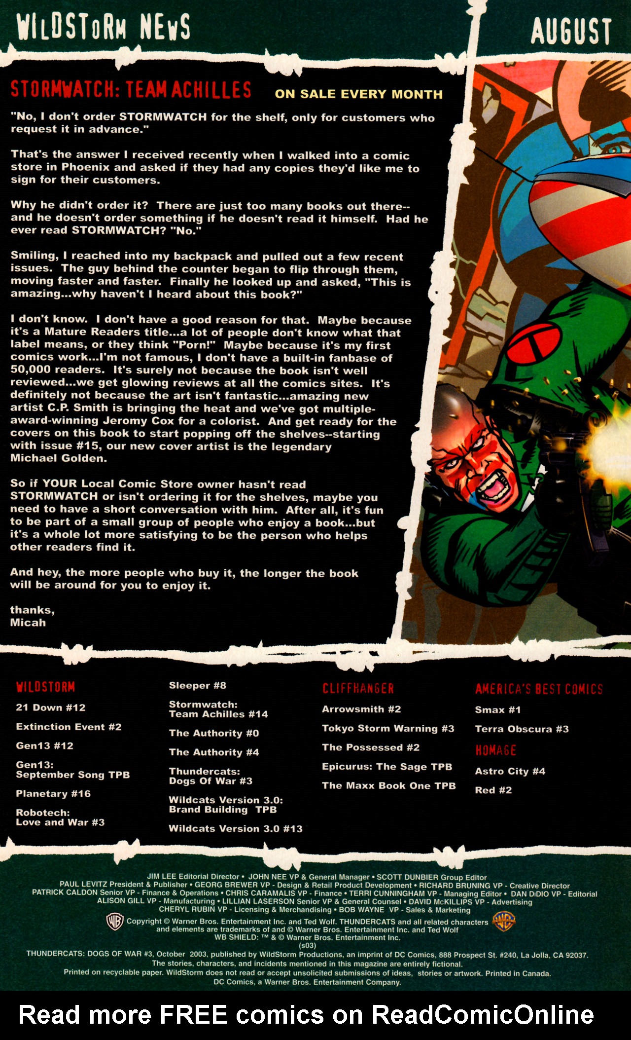Read online ThunderCats: Dogs of War comic -  Issue #3 - 12