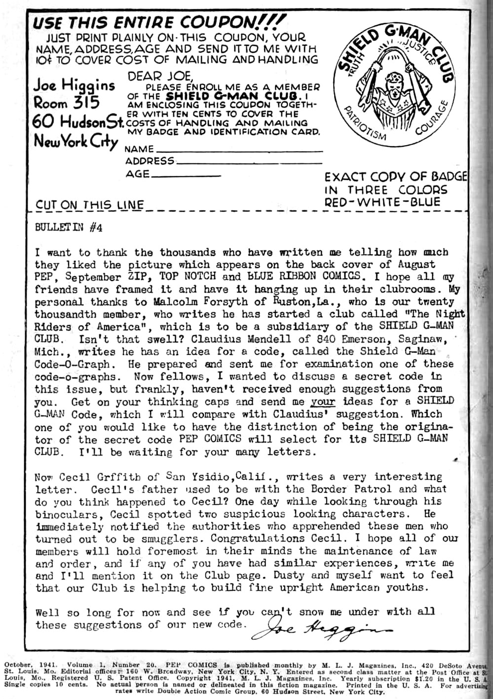 Read online Pep Comics comic -  Issue #20 - 2