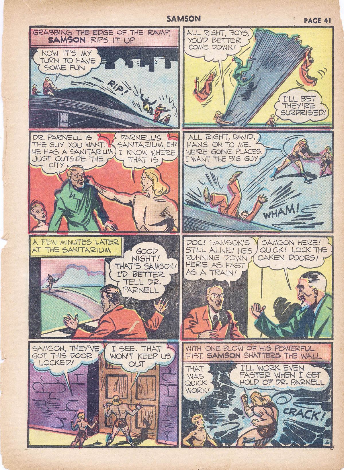 Read online Samson (1940) comic -  Issue #4 - 42