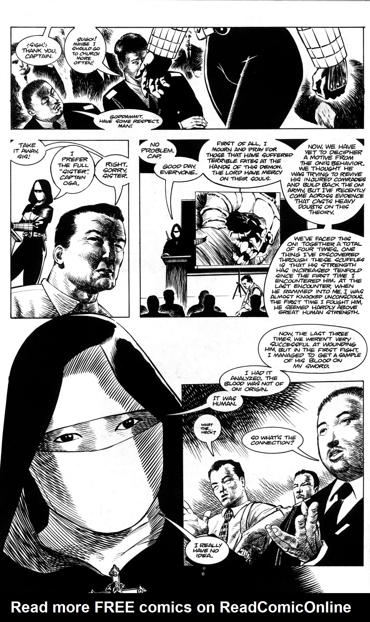 Read online Warrior Nun: Black & White comic -  Issue #5 - 4