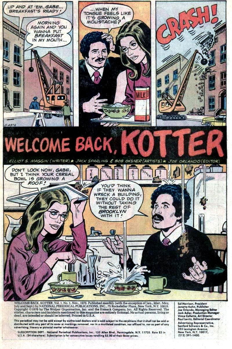 Read online Welcome Back, Kotter comic -  Issue #1 - 2