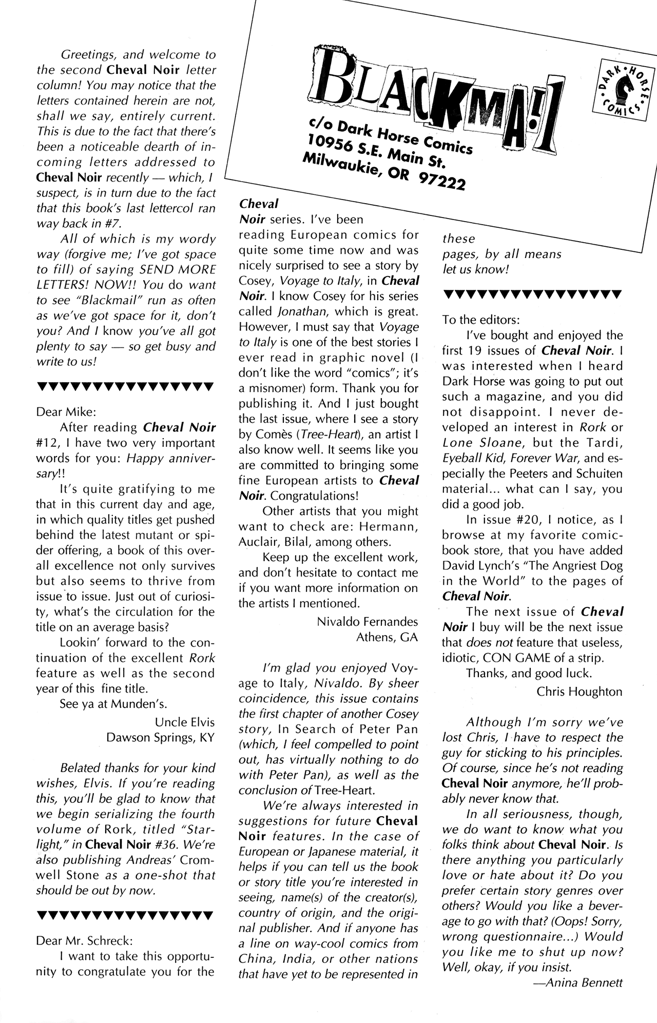 Read online Cheval Noir comic -  Issue #31 - 33