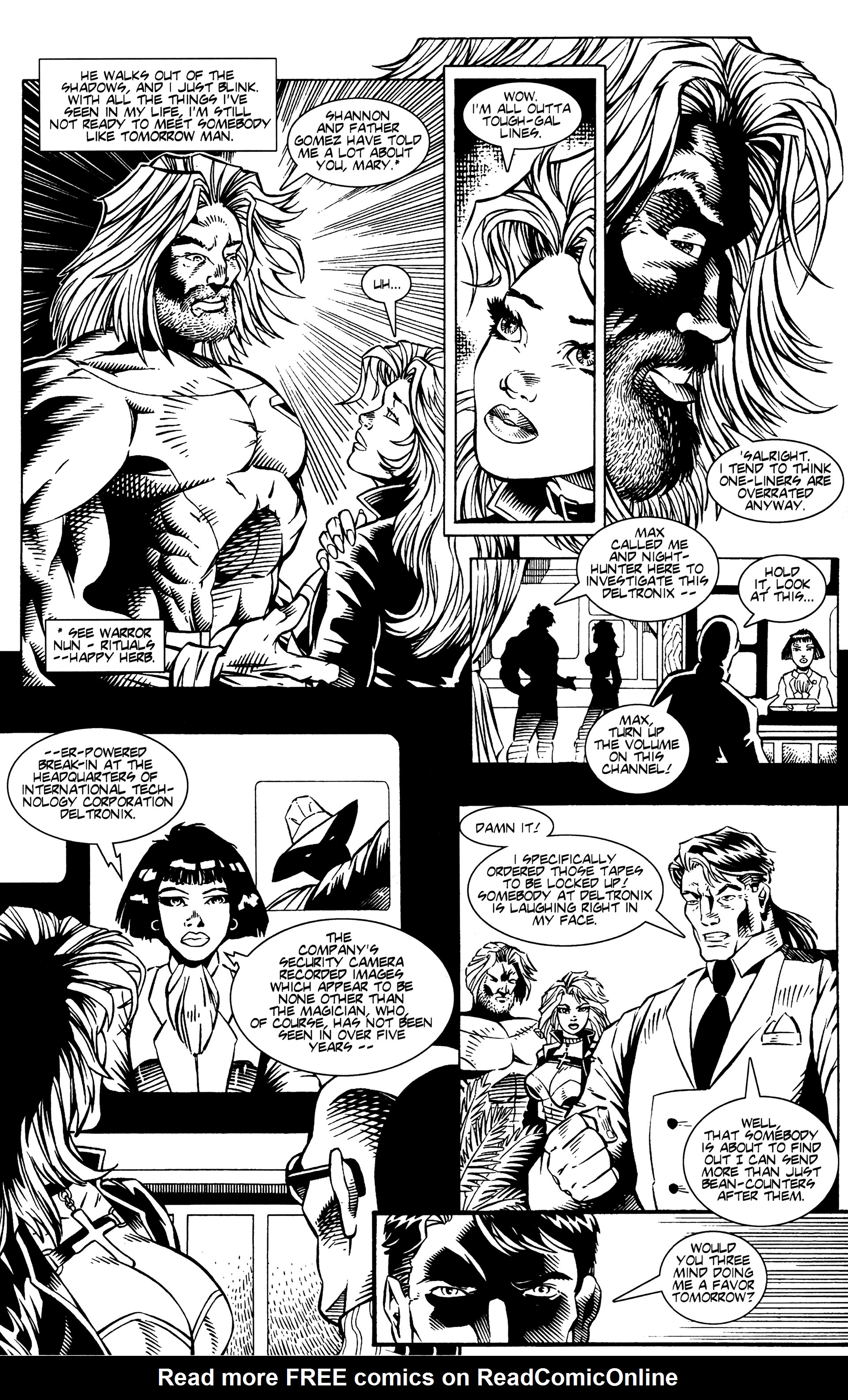Read online Warrior Nun: Black & White comic -  Issue #9 - 8